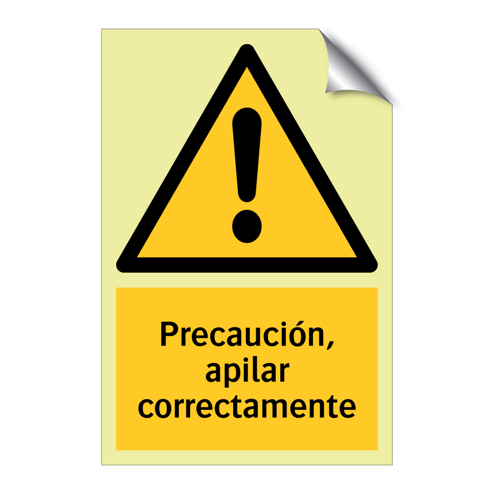 Precaución, apilar correctamente