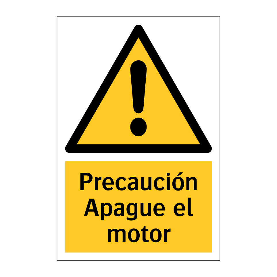 Precaución Apague el motor