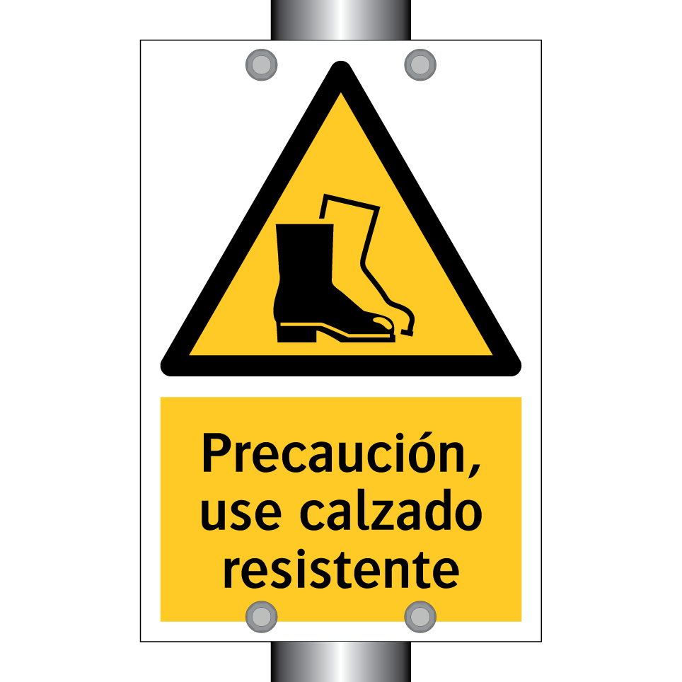 Precaución, use calzado resistente