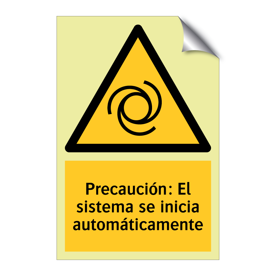 Precaución: El sistema se inicia automáticamente