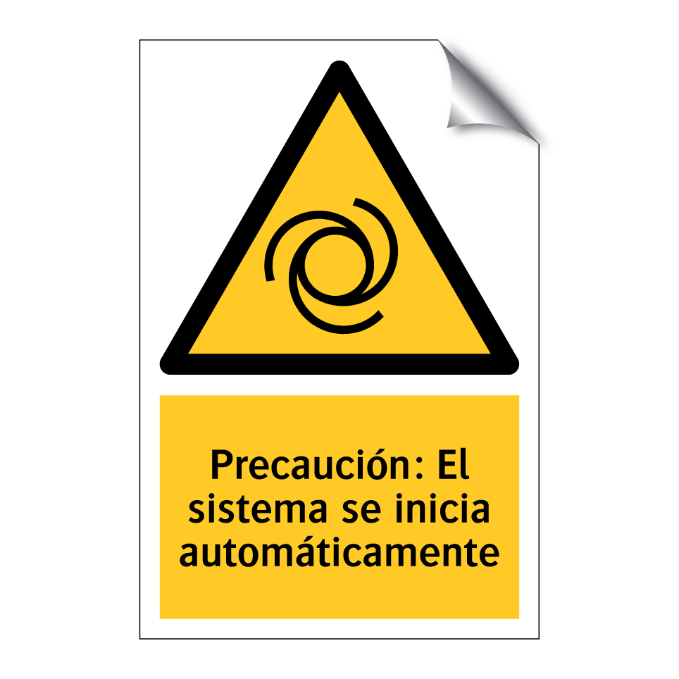 Precaución: El sistema se inicia automáticamente
