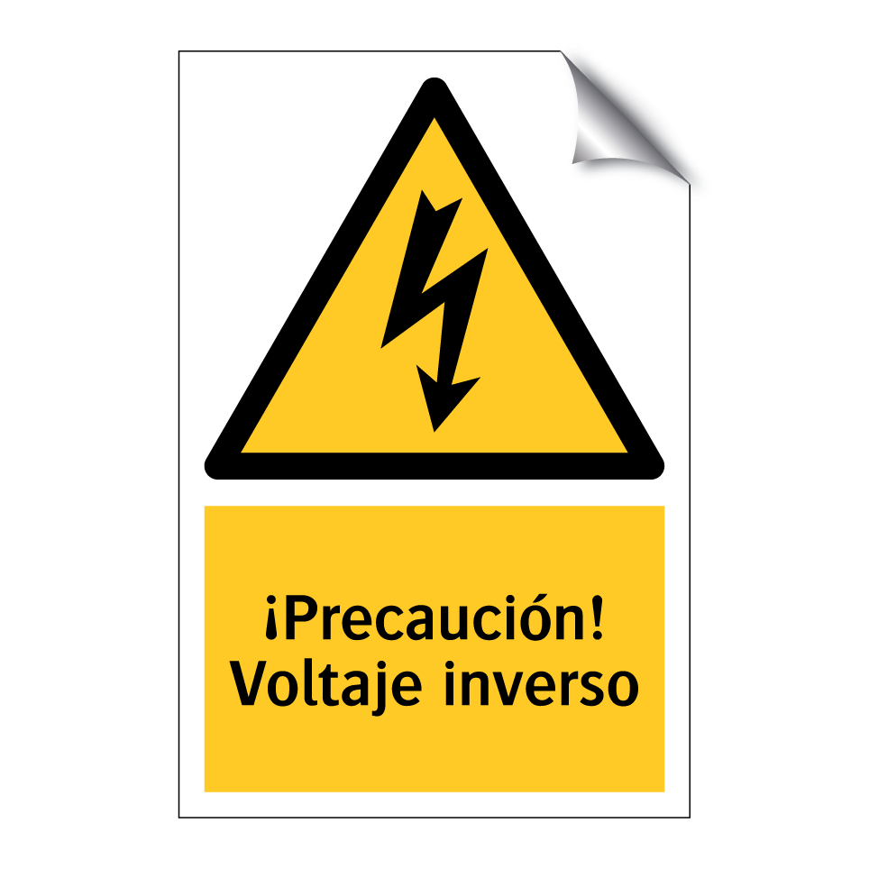¡Precaución! Voltaje inverso