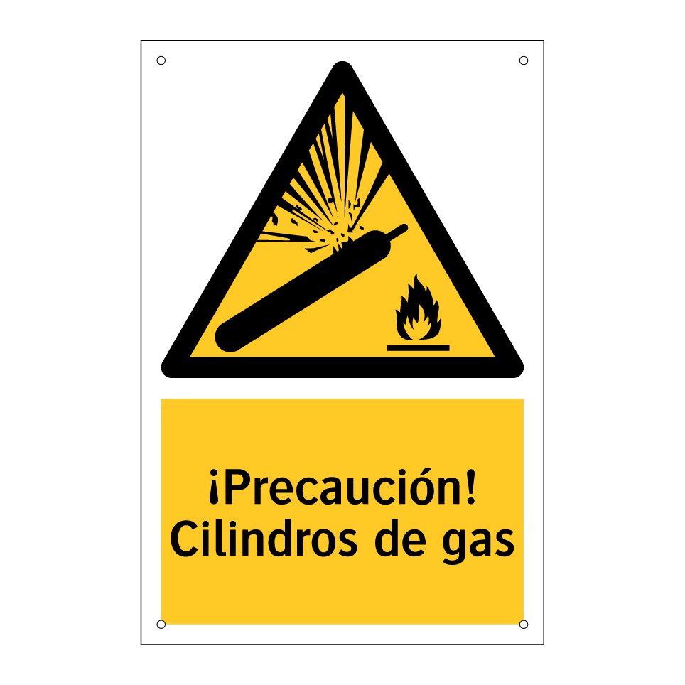 ¡Precaución! Cilindros de gas