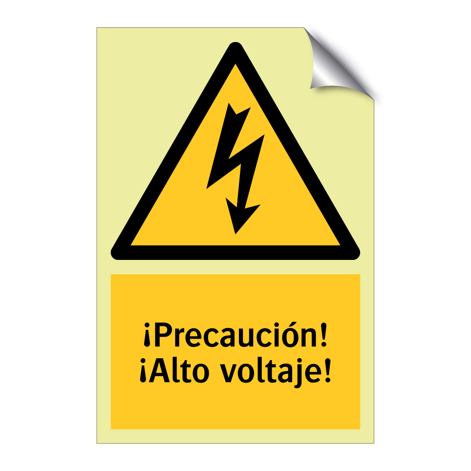 ¡Precaución! ¡Alto voltaje!