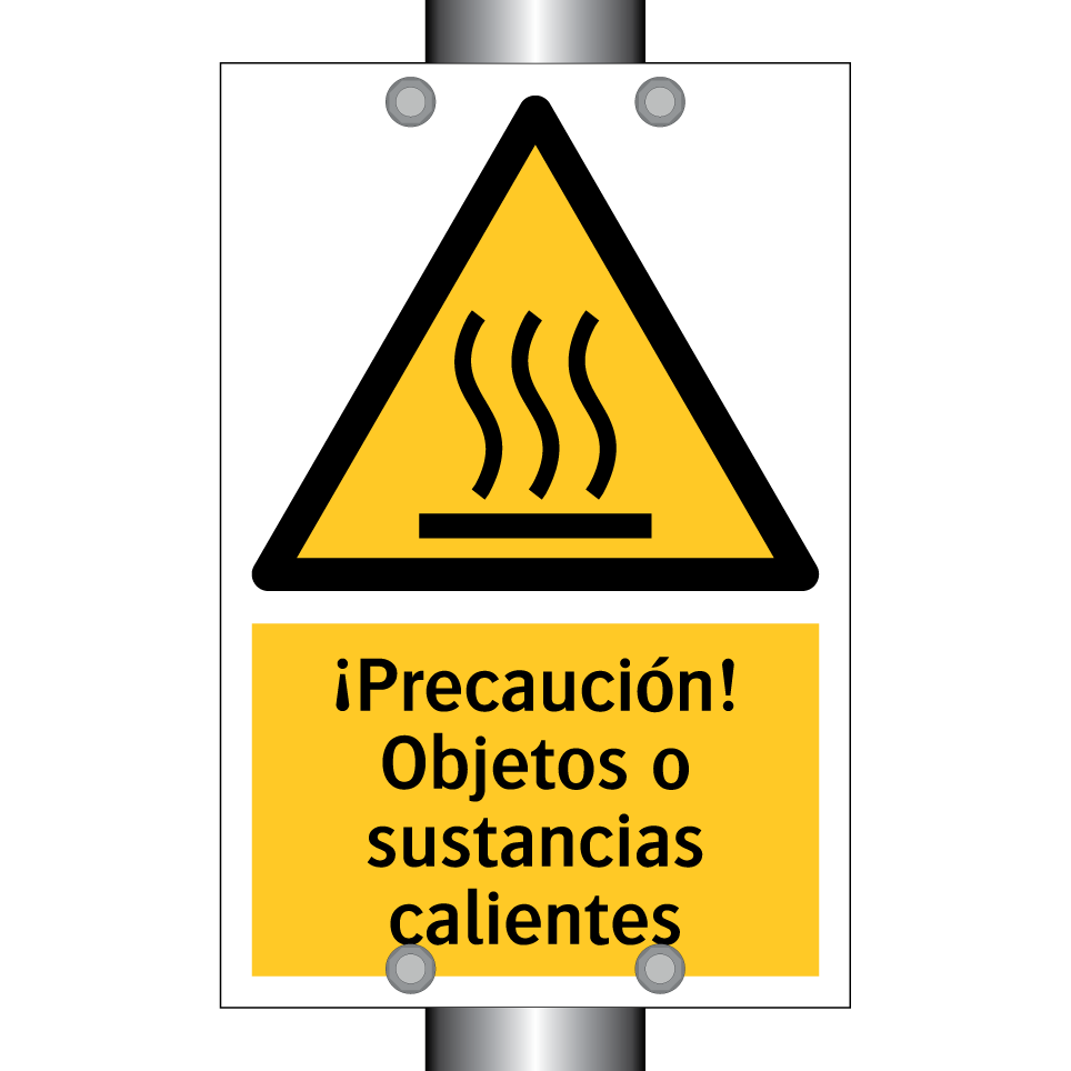 ¡Precaución! Objetos o sustancias calientes
