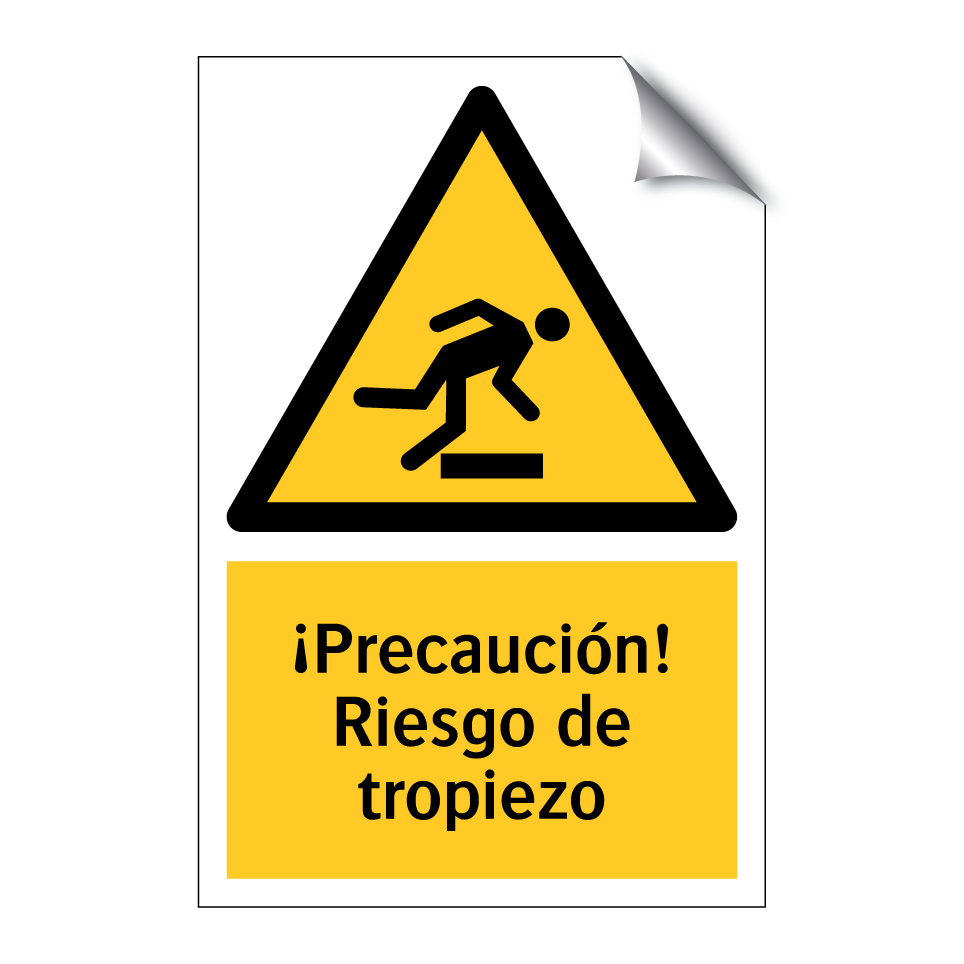 ¡Precaución! Riesgo de tropiezo