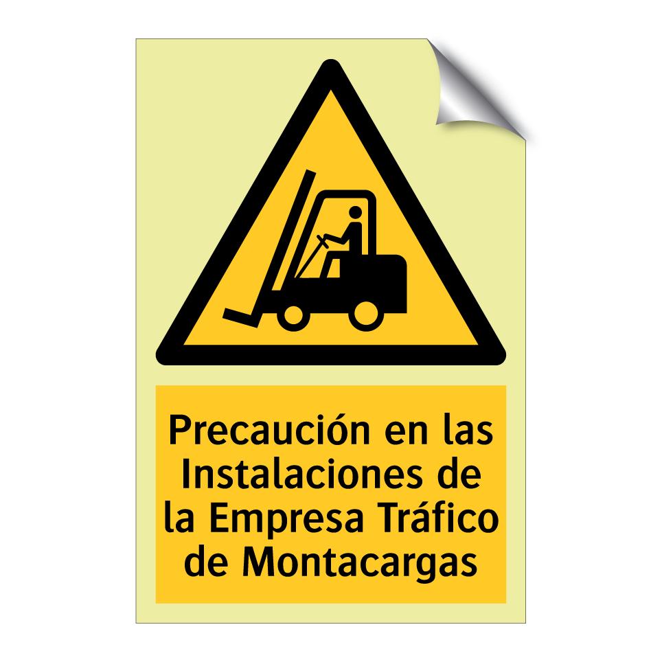 Precaución en las Instalaciones de la Empresa Tráfico de Montacargas