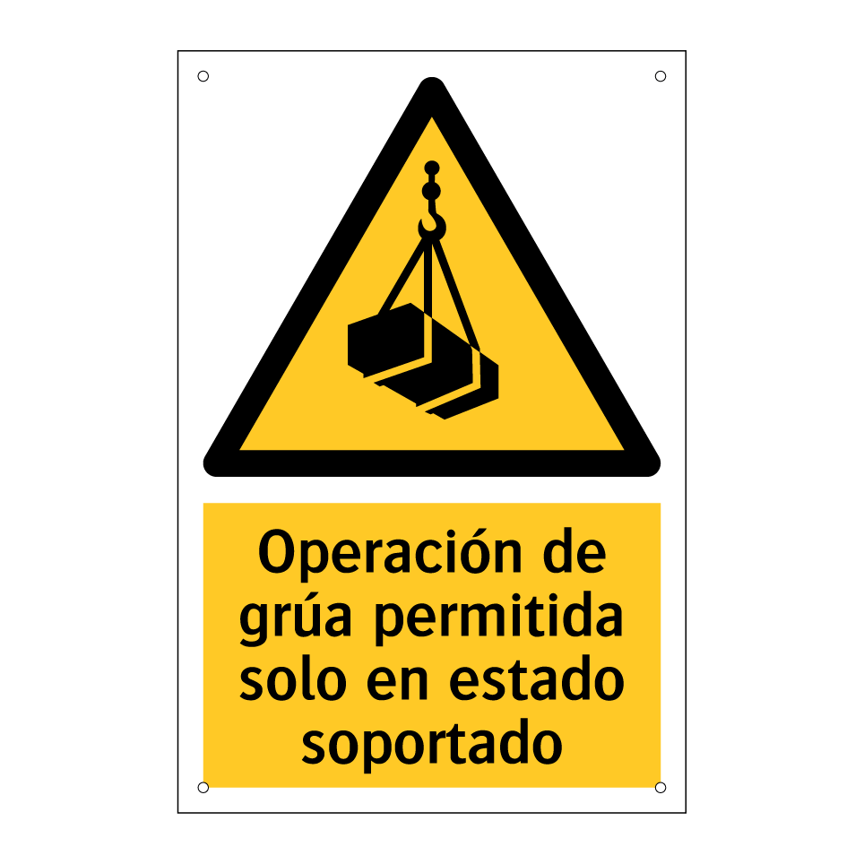 Operación de grúa permitida solo en estado soportado