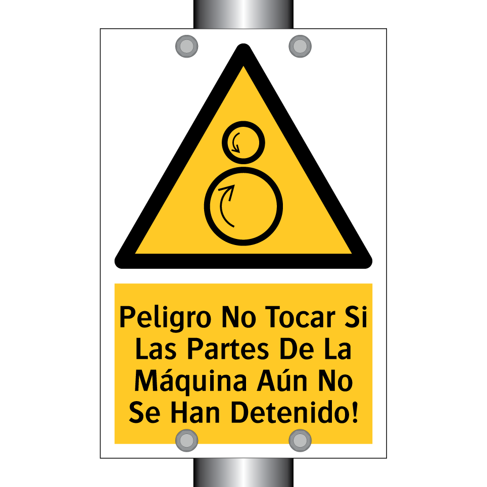 Peligro No Tocar Si Las Partes De La Máquina Aún No Se Han Detenido!