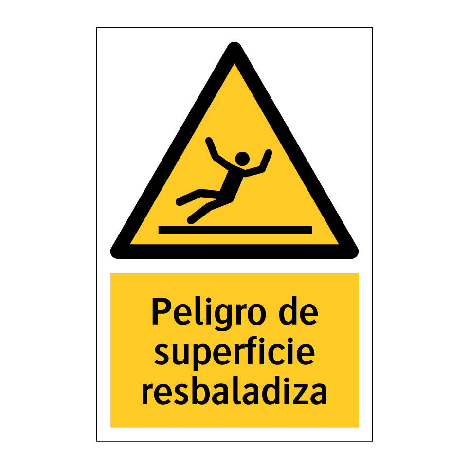 Peligro de superficie resbaladiza