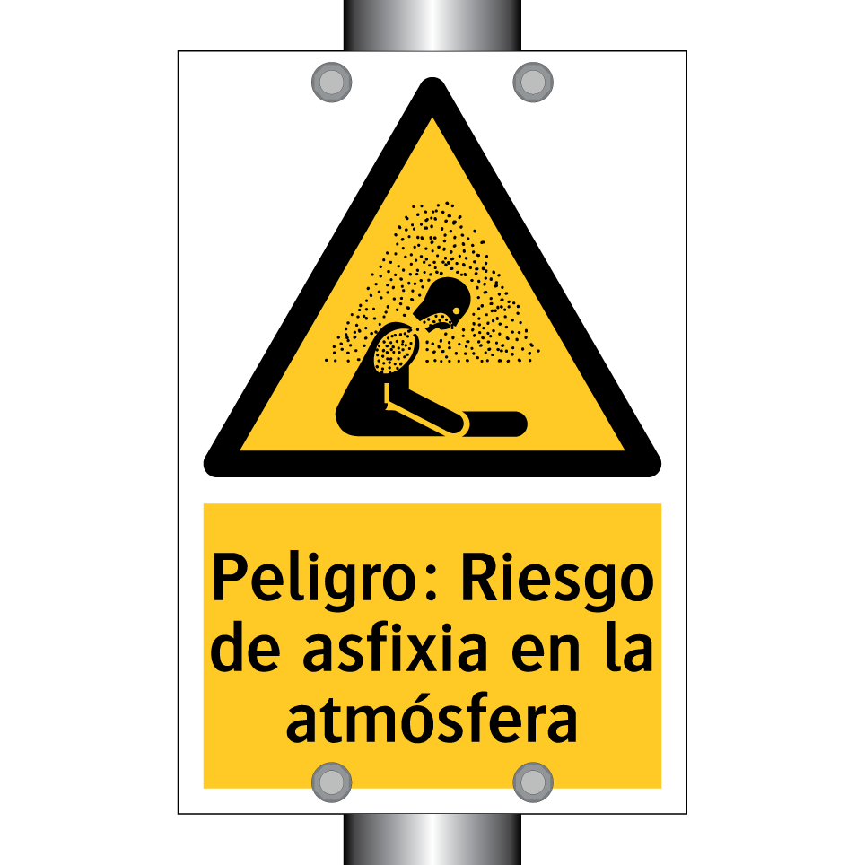 Peligro: Riesgo de asfixia en la atmósfera