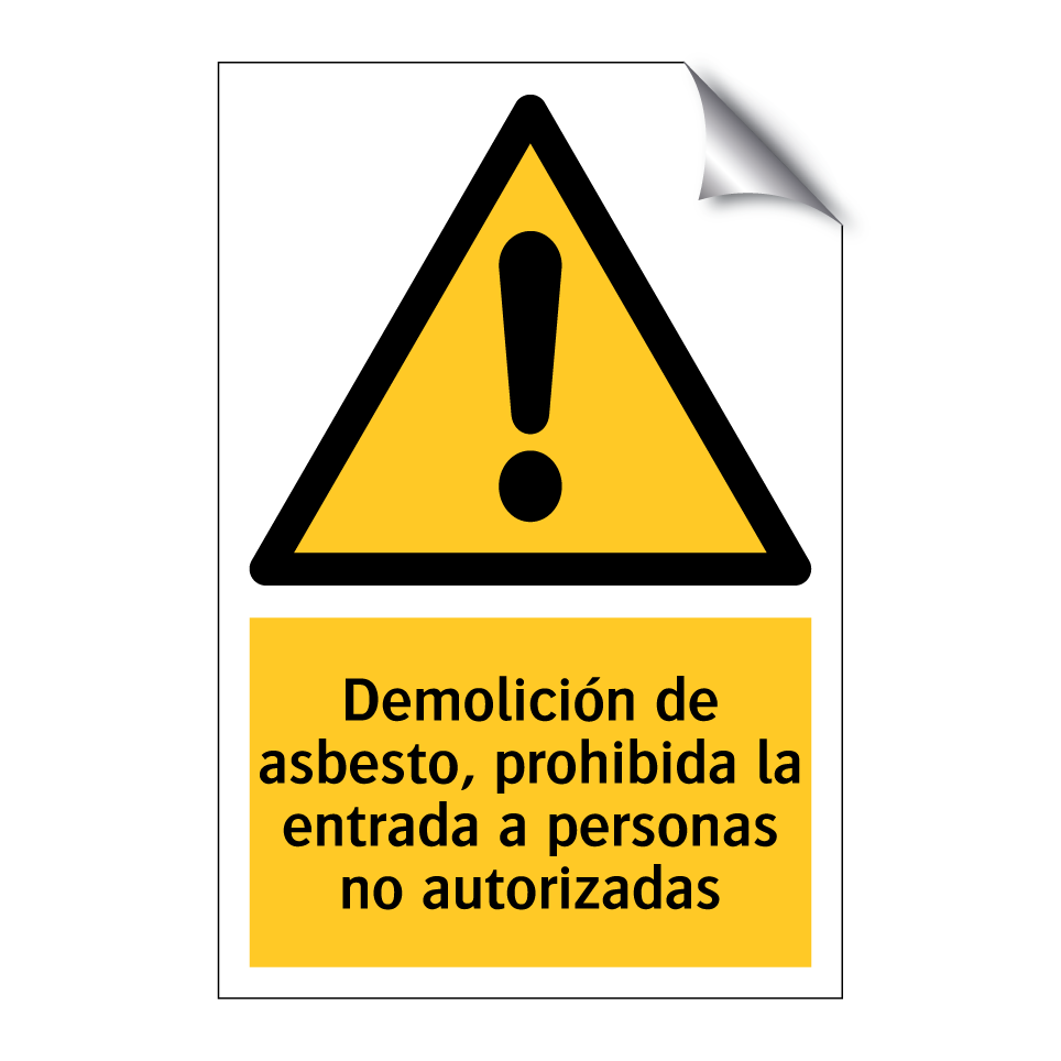 Demolición de asbesto, prohibida la entrada a personas no autorizadas