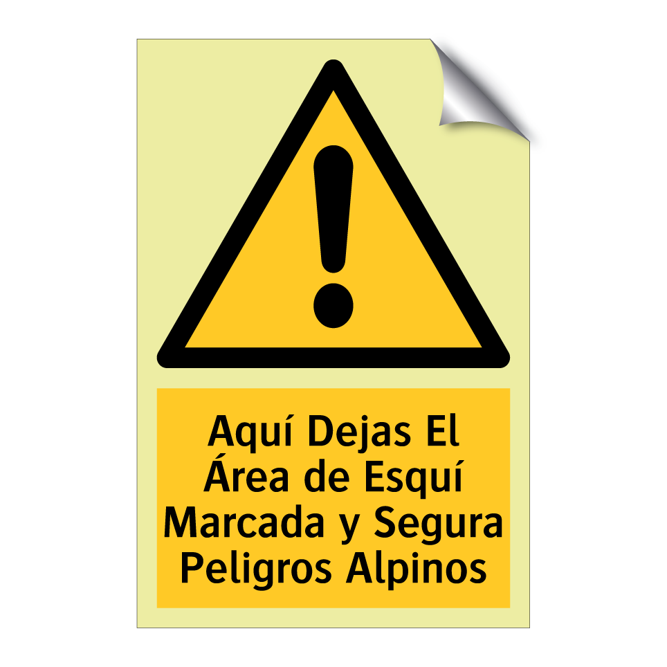 Aquí Dejas El Área de Esquí Marcada y Segura Peligros Alpinos