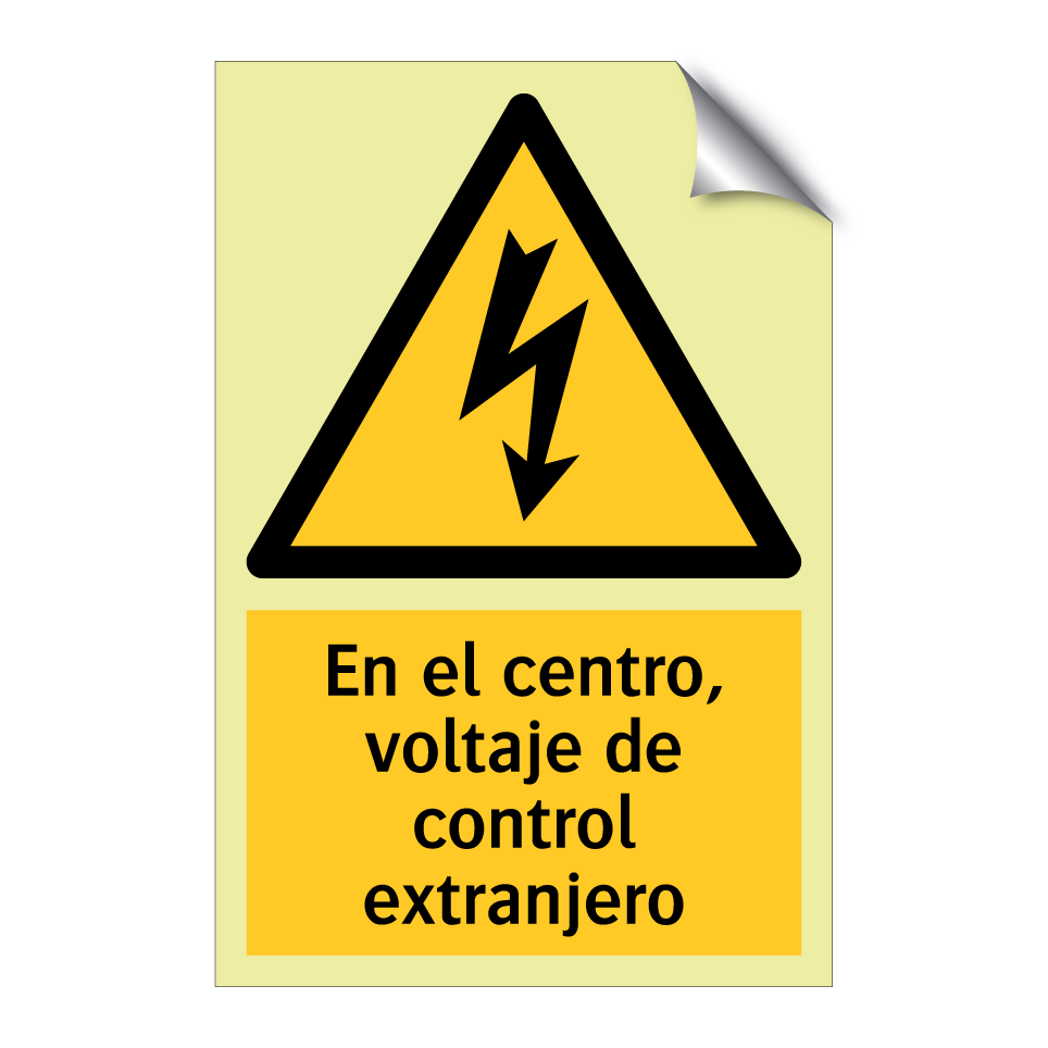 En el centro, voltaje de control extranjero