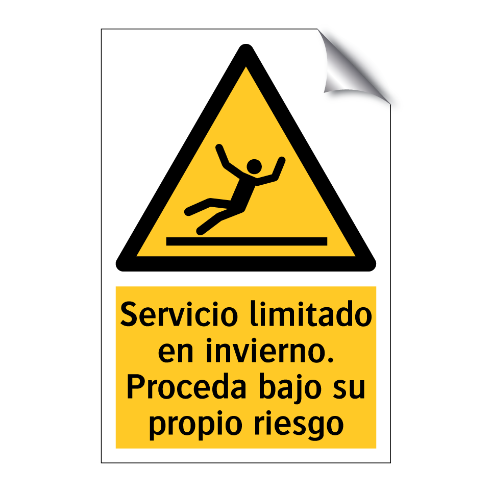 Servicio limitado en invierno. Proceda bajo su propio riesgo