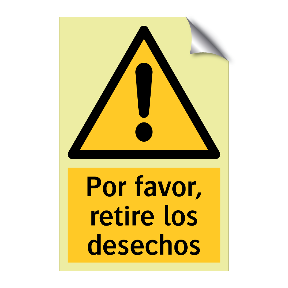 Por favor, retire los desechos