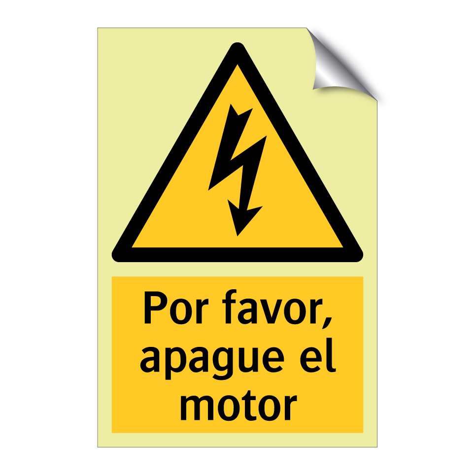 Por favor, apague el motor