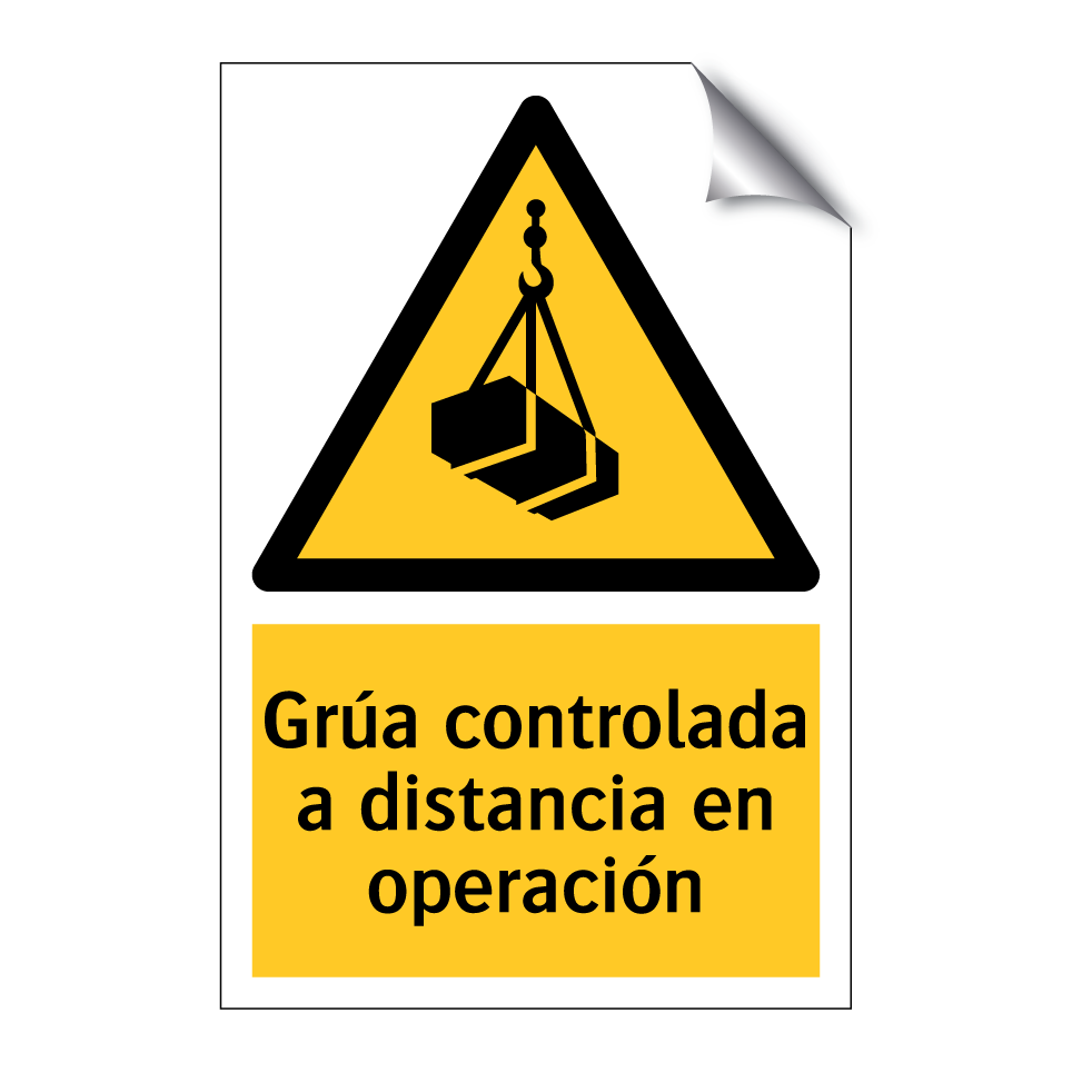 Grúa controlada a distancia en operación