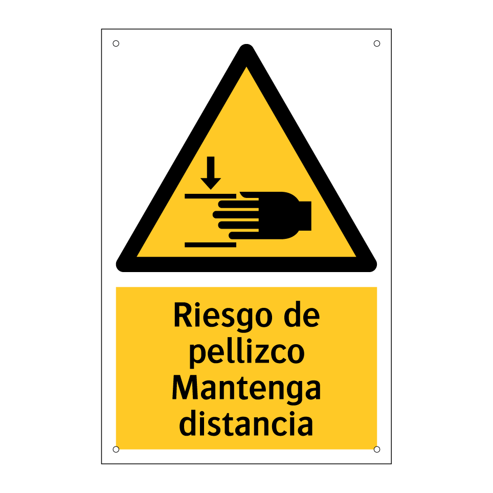 Riesgo de pellizco Mantenga distancia