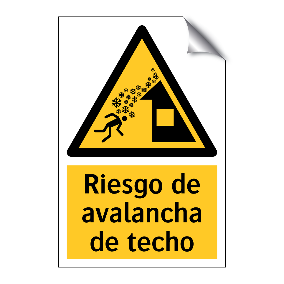 Riesgo de avalancha de techo