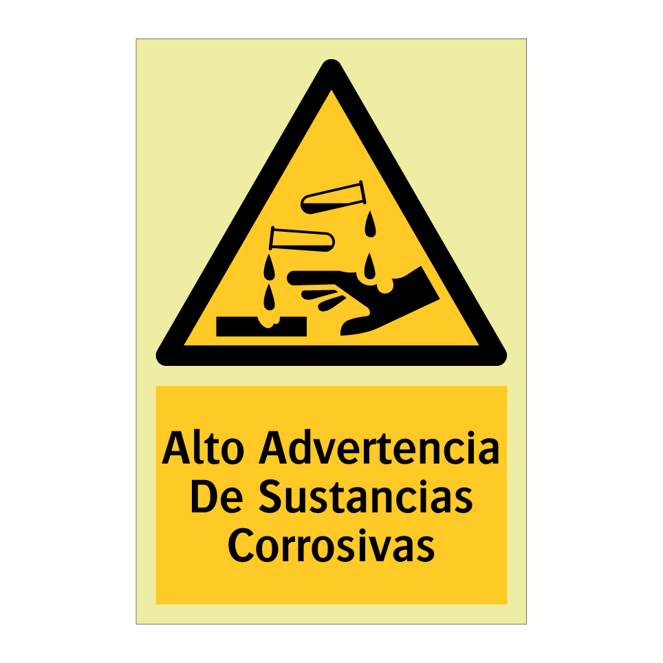 Alto Advertencia De Sustancias Corrosivas