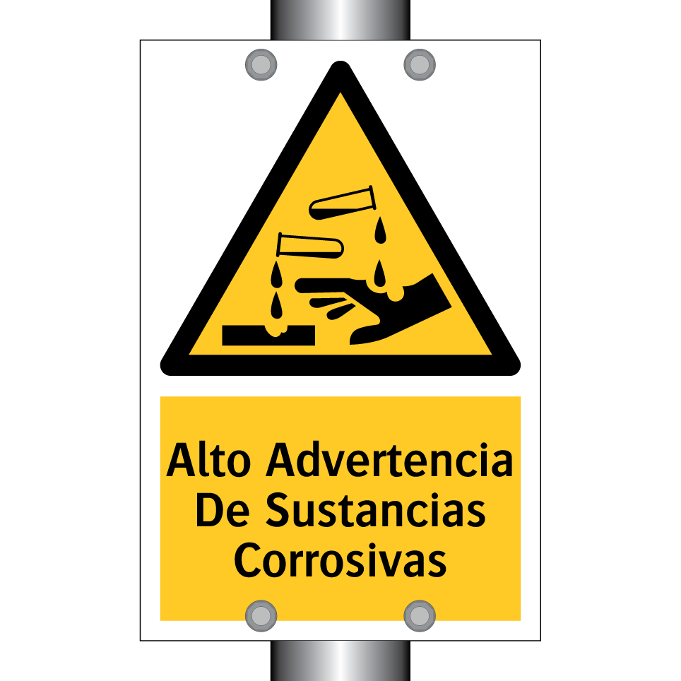 Alto Advertencia De Sustancias Corrosivas
