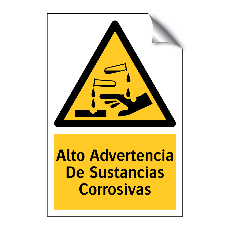Alto Advertencia De Sustancias Corrosivas