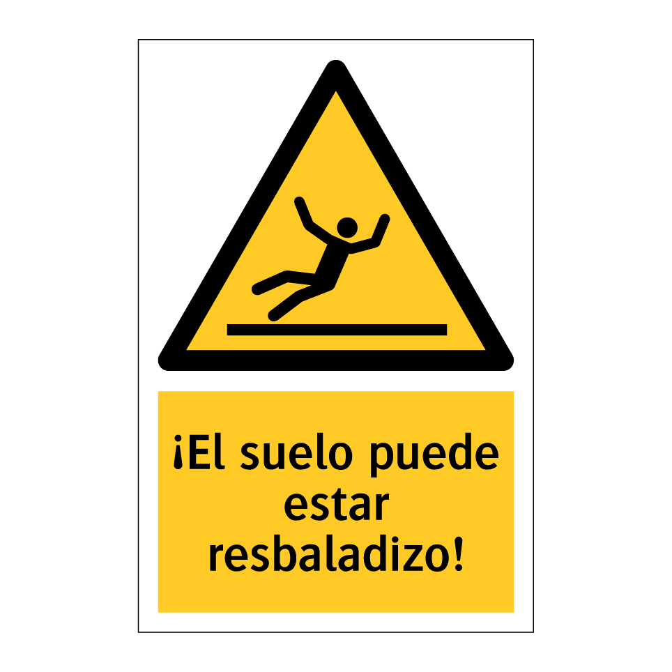 ¡El suelo puede estar resbaladizo!
