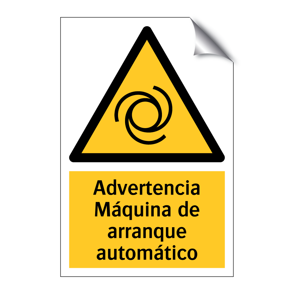 Advertencia Máquina de arranque automático