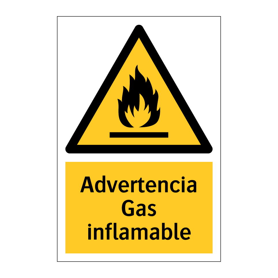 Advertencia Gas inflamable