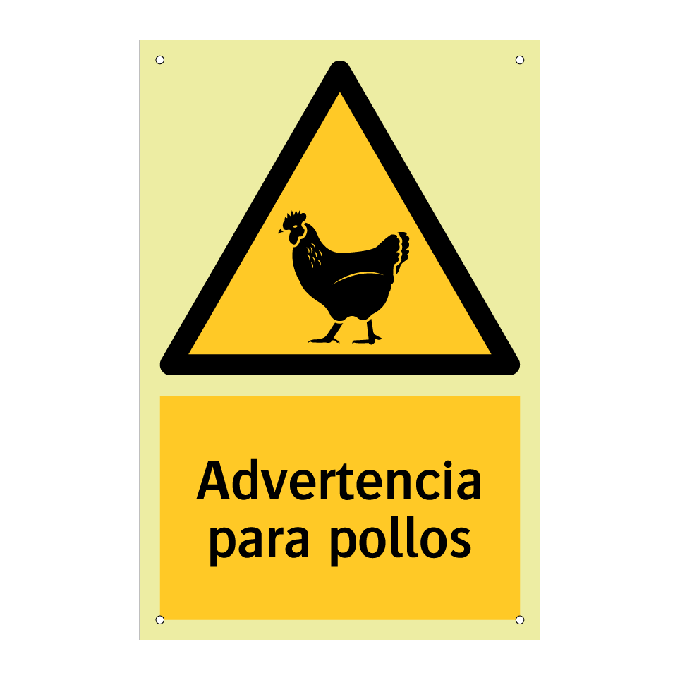 Advertencia para pollos