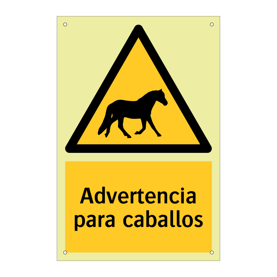 Advertencia para caballos