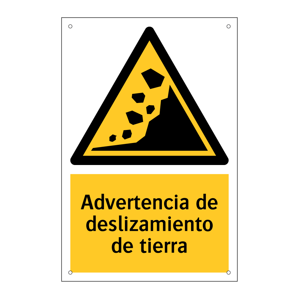Advertencia de deslizamiento de tierra