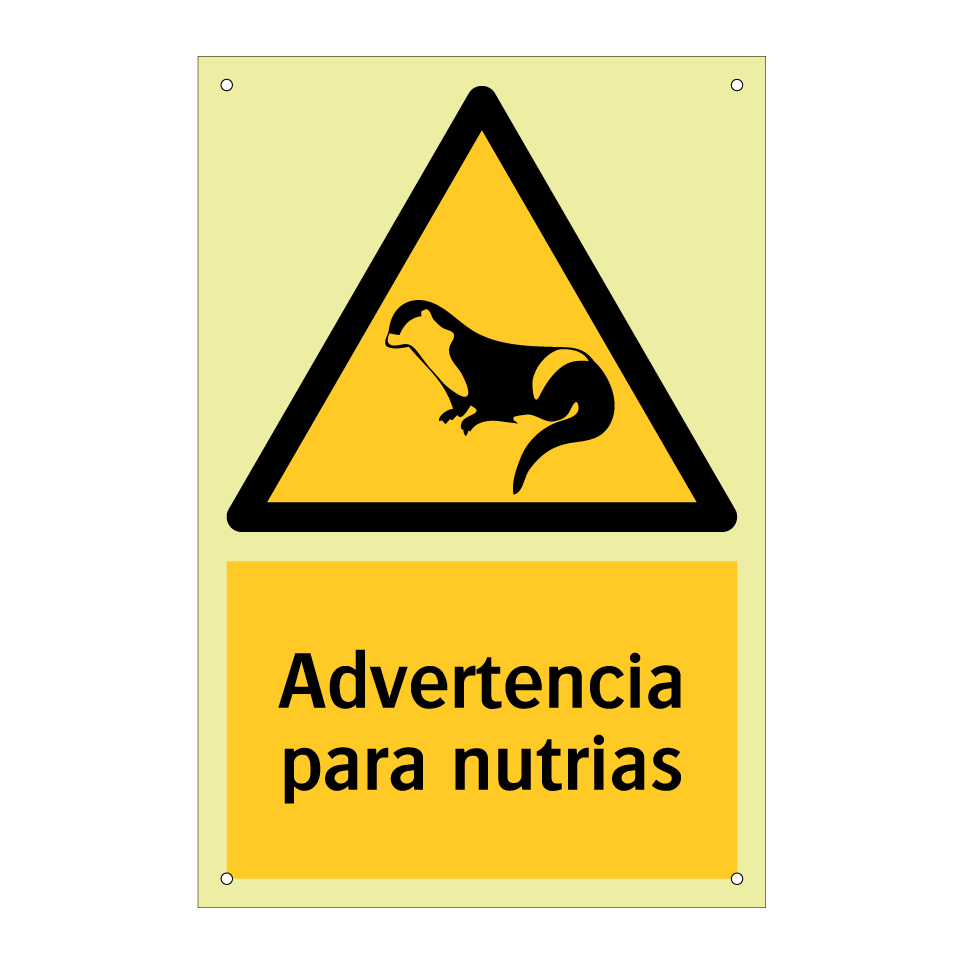Advertencia para nutrias