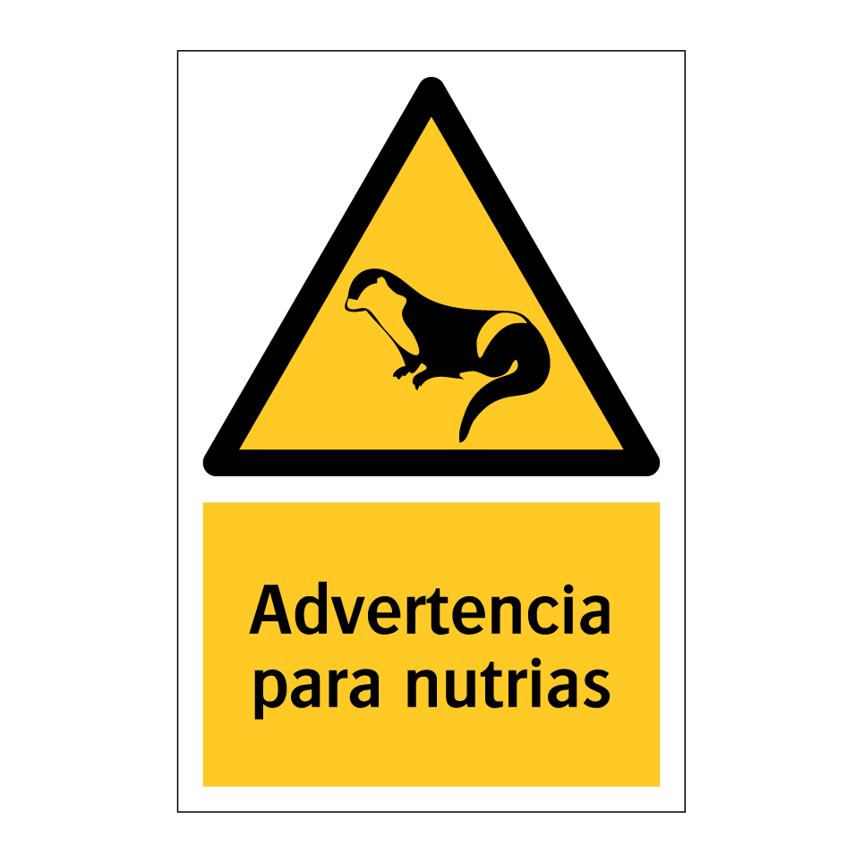 Advertencia para nutrias