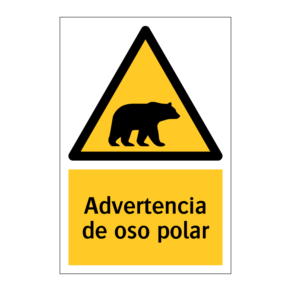 Advertencia de oso polar