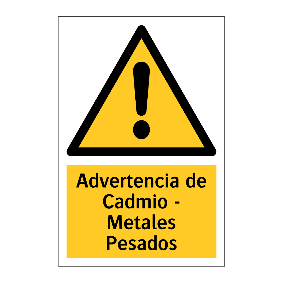 Advertencia de Cadmio - Metales Pesados