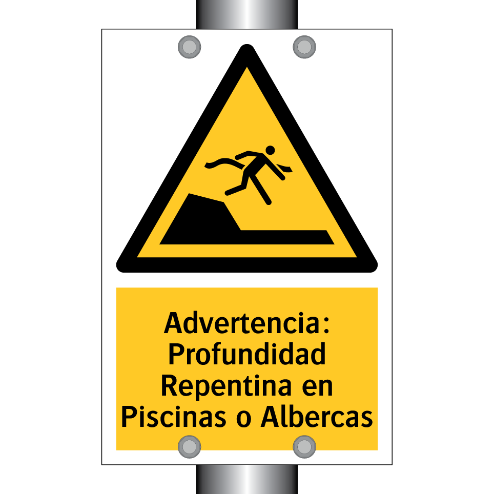 Advertencia: Profundidad Repentina en Piscinas o Albercas