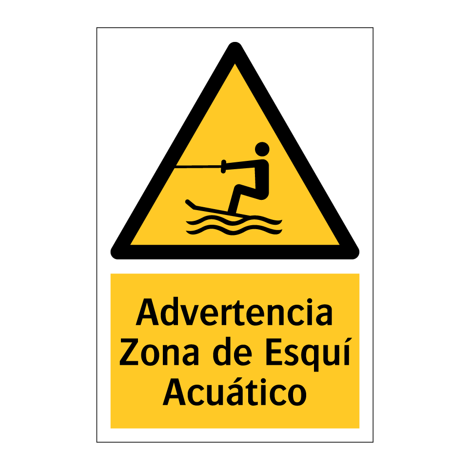 Advertencia Zona de Esquí Acuático