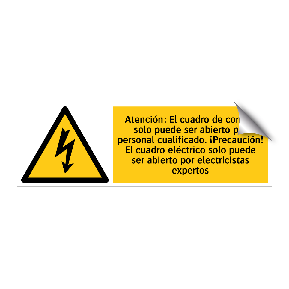 Atención: El cuadro de control solo puede ser abierto por personal cualificado. ¡Precaución! El cuadro eléctrico solo puede ser abierto por electricistas expertos