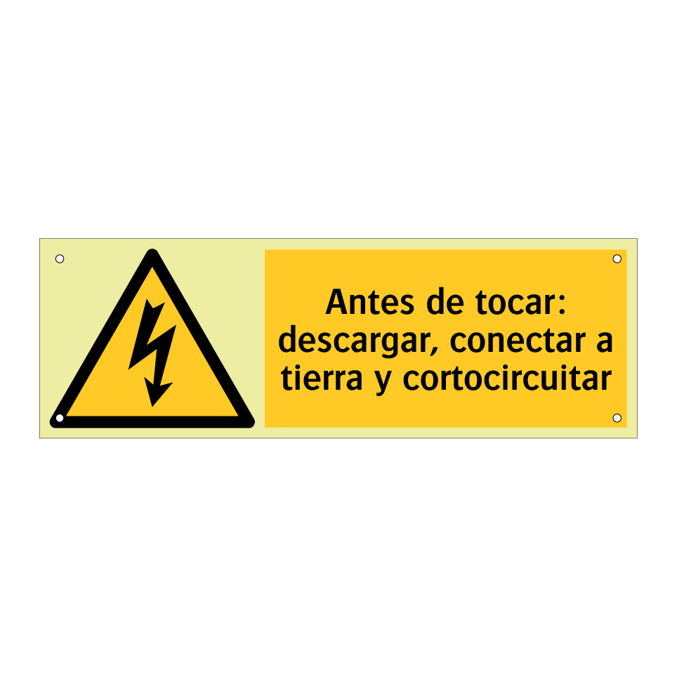 Antes de tocar: descargar, conectar a tierra y cortocircuitar