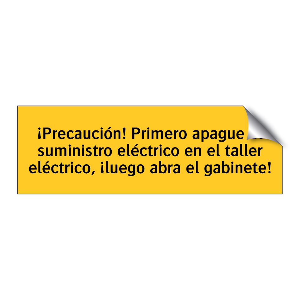 ¡Precaución! Primero apague el suministro eléctrico en el taller eléctrico, ¡luego abra el gabinete!