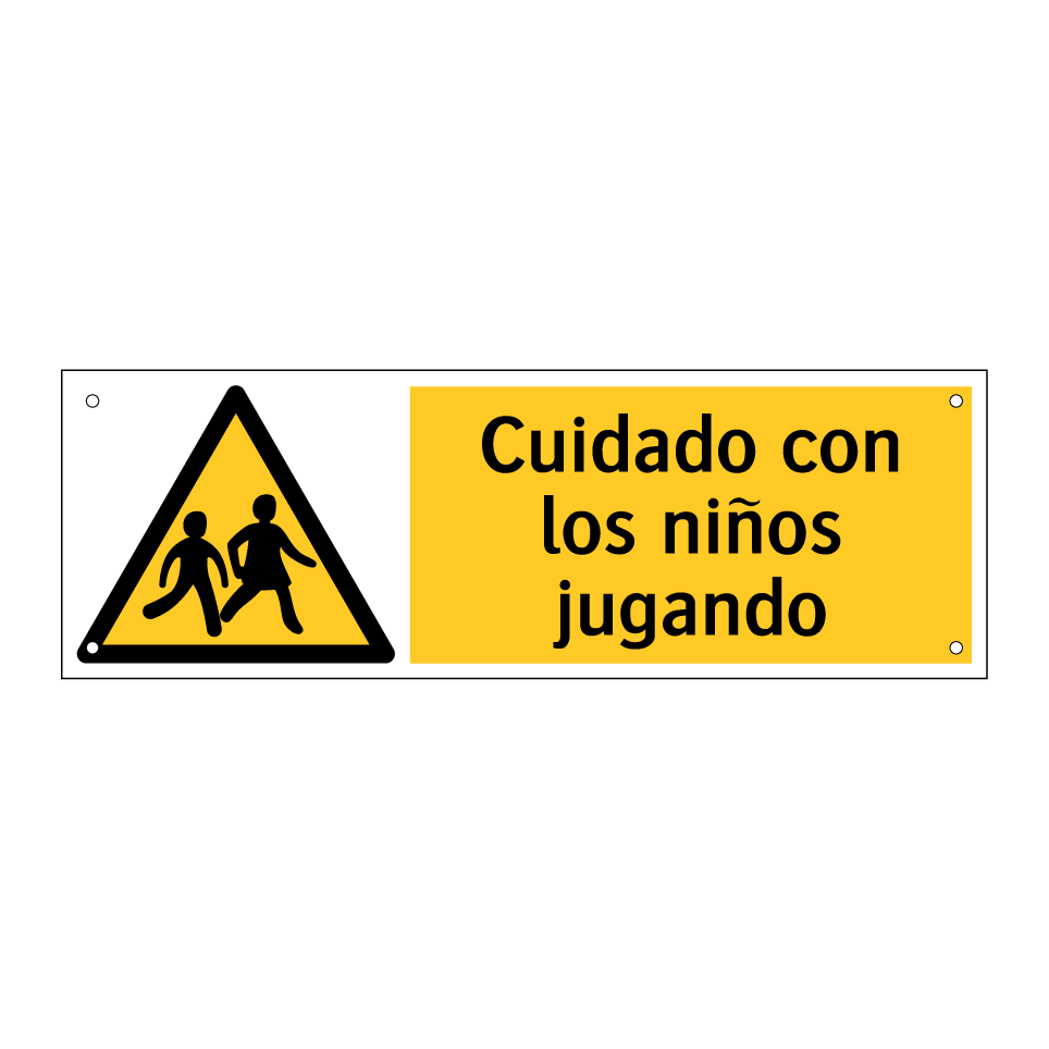 Cuidado con los niños jugando