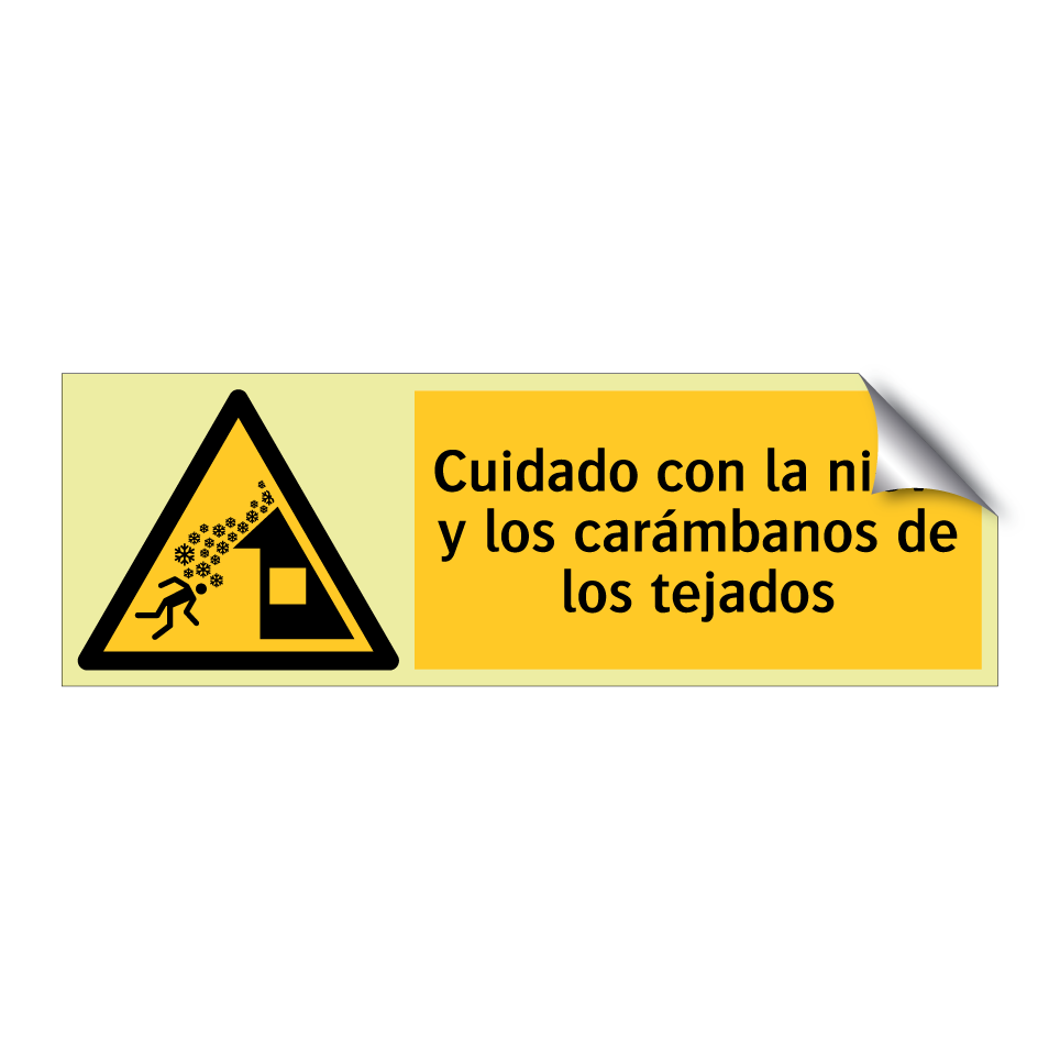 Cuidado con la nieve y los carámbanos de los tejados