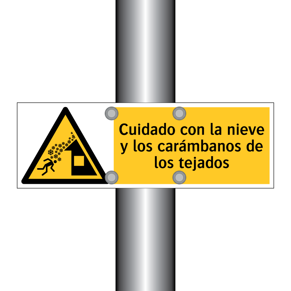 Cuidado con la nieve y los carámbanos de los tejados