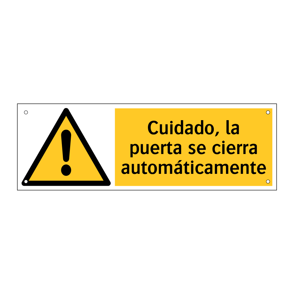 Cuidado, la puerta se cierra automáticamente
