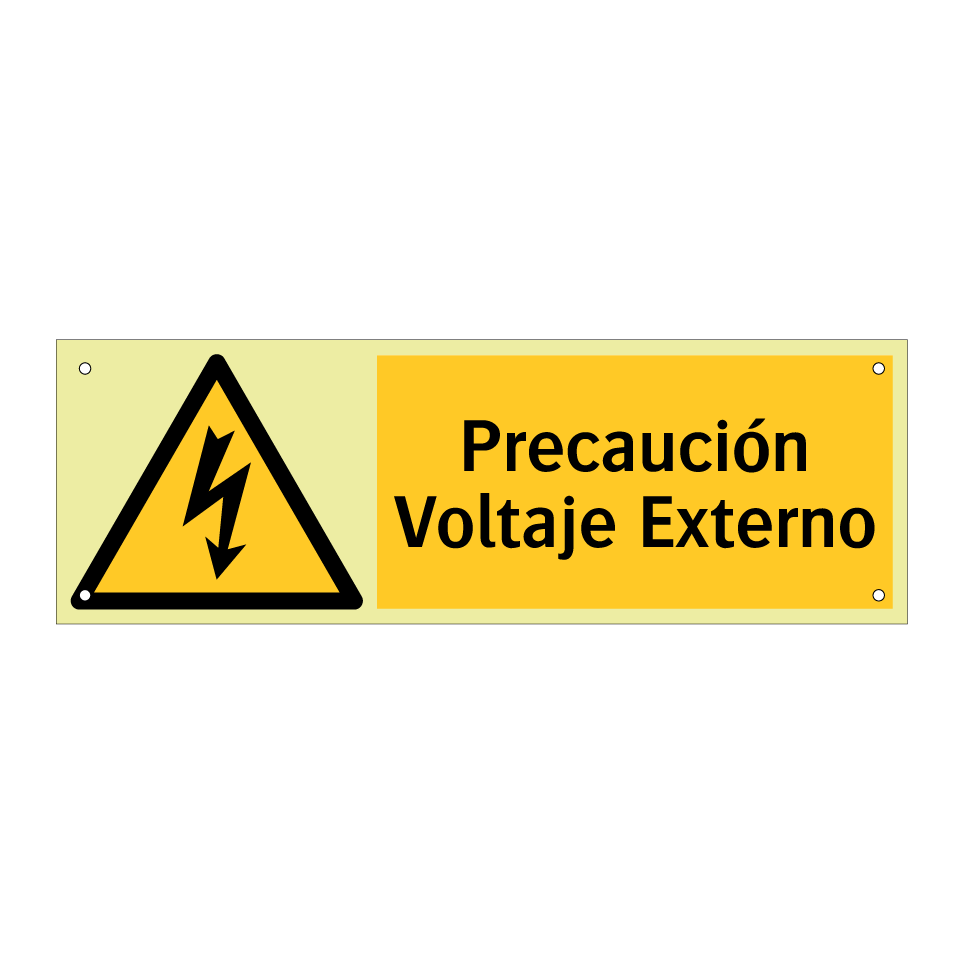 Precaución Voltaje Externo