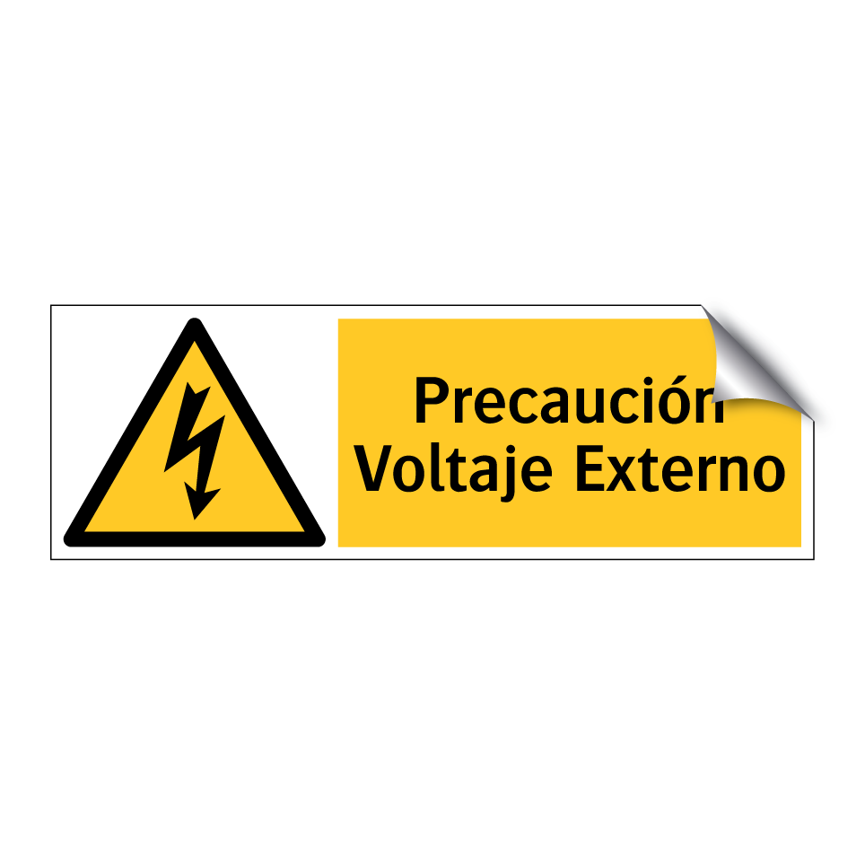 Precaución Voltaje Externo