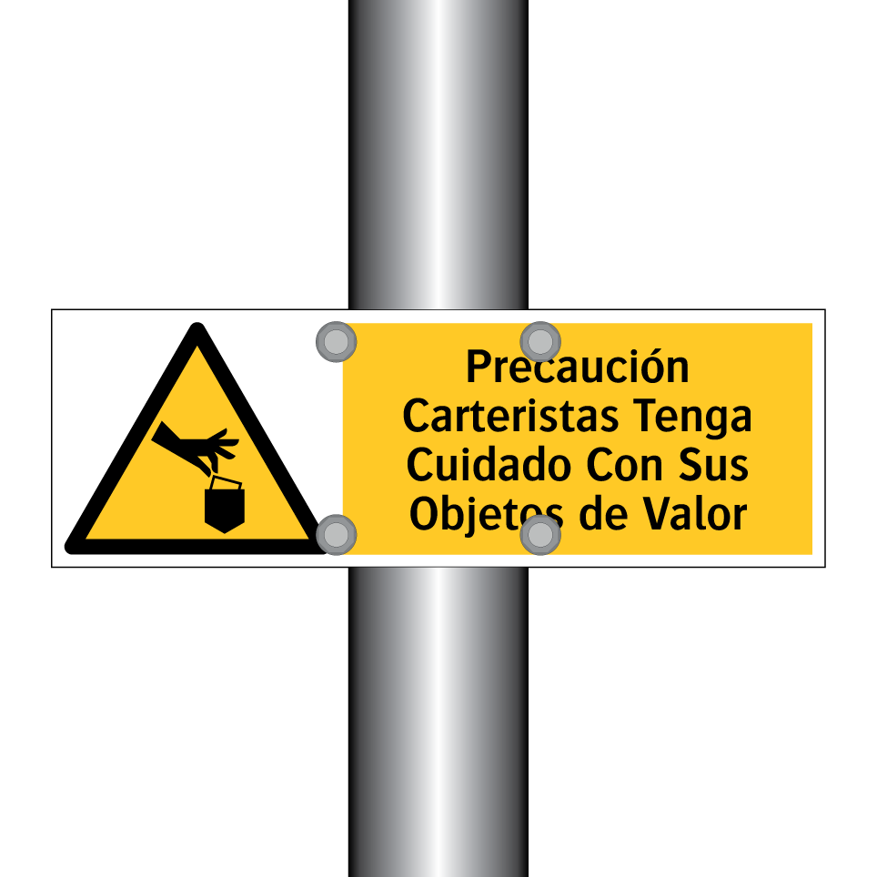 Precaución Carteristas Tenga Cuidado Con Sus Objetos de Valor