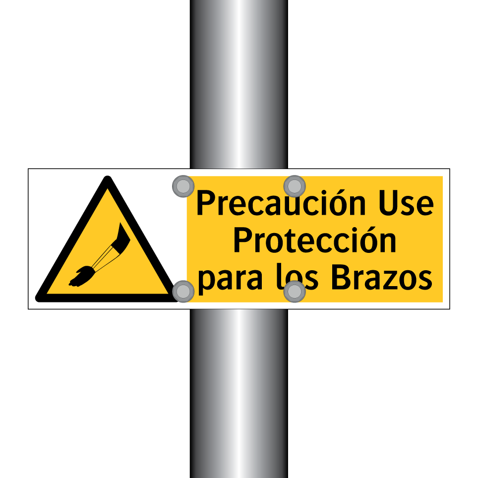 Precaución Use Protección para los Brazos